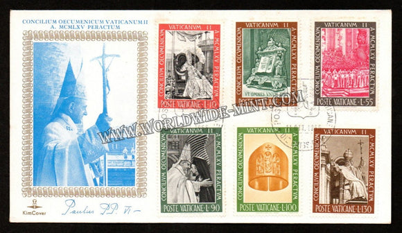 1966 Vatican Pope Paulus PP VI 6v FDC #FA1