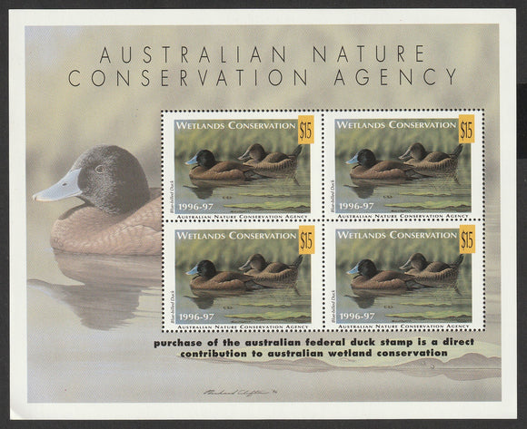 1996 - 1997 Australia Nature Conservation Agency Birds MS #FOR-2003
