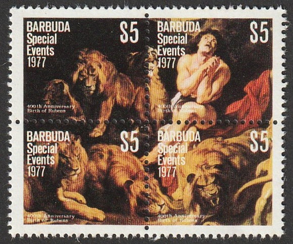 1977 Barbuda Anniversaries Special Events MNH - 400th Anniversary Birth of Rubens - Paintings #FOR-2011