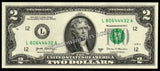USA United States of America - 2 Dollars - 2017 P# 545  L (San Francisco) UNC Bank Note N#201812