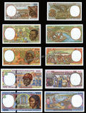 Central African States N (Equatorial Guinea) 500, 1000, 2000, 5000, 10000 Francs - 1993 - 2002 Set of 5 UNC Bank Note N#201829 #CN1364