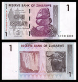 Zimbabwe 1 Dollars - 2007 	P# 65 UNC Bank Note N#201927