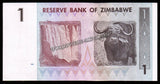 Zimbabwe 1 Dollars - 2007 	P# 65 UNC Bank Note N#201927