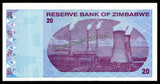 Zimbabwe 20 Dollars - 2009 P# 95 UNC Bank Note N#201977