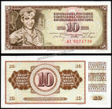 Yugoslavia 10 Dinars - 1968 P#82c UNC Bank Note N#202011 #CN1306