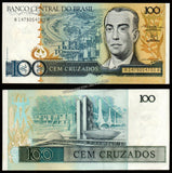 Brazil 100 Cruzados - 1987 P# 211b UNC Bank Note N#202100