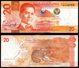 Philippines 20 Pisos - 2022 P# 206 UNC Currency Note N#202153