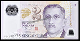 Singapore 2 Dollars - 2024 Inverted triangle ▼ P# 46q Polymer UNC Bank Note N#202244