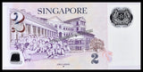 Singapore 2 Dollars - 2024 Inverted triangle ▼ P# 46q Polymer UNC Bank Note N#202244