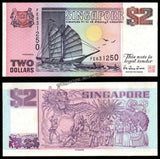Singapore 2 Dollars - 1998 P# 37 UNC Bank Note N#202255