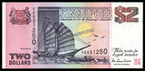 Singapore 2 Dollars - 1998 P# 37 UNC Bank Note N#202255