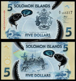 Solomon Islands 5 Dollars 2022 UNC Polymer Banknote N#202376