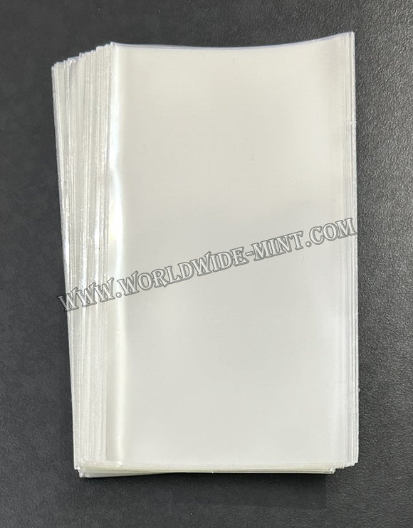 7 X 12.5 Cms - 100 pcs - For Old & New 1/2/5 Rupees Currency Notes - BOPP Sleeves Imported Taiwan / Thailand