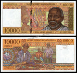 Madagascar 500, 1000, 5000, 10000 Francs - 1994 - 2004 Set of 4 UNC Bank Note N#202820 #CN1366