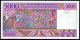 Madagascar 5000 Francs - 1995 P#78a UNC Bank Note N#202836