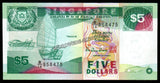 SINGAPORE 5 DOLLAR - 1997 P# 35 UNC CURRENCY NOTE N#202926