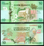 Cook Islands 3, 10, 20, 50 Dollars - 1992 Set of 4 UNC Bank Note N#203017 #CN1367