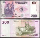 Congo 200 Francs - 2022 P#99 UNC Bank Note N#203245