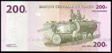 Congo 200 Francs - 2022 P#99 UNC Bank Note N#203245