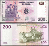 Congo 200 Francs - 2022 P#99  - 786 - UNC Bank Note N#203245 #CN1300