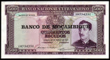 Mozambique 500 Escudos - 1976 P#118a.3 AUNC Bank Note N#203332