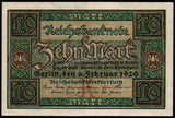Germany 10 Mark - 1920 P#67a UNC Bank Note N#203341