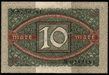 Germany 10 Mark - 1920 P#67a UNC Bank Note N#203341