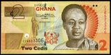 Ghana 2 Cedis - 2017 P#37Ae UNC Bank Note N#203462