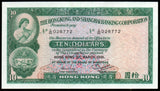 Hong Kong 10 Dollars - 1981 P#182 AUNC Bank Note N#203464