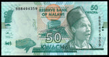 Malawi 50 Kwacha - 2016 P# 64c UNC Currency Note N#203472
