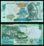 Malawi 20, 50, 100, 200, 500, 1000, 2000 & 5000 Kwacha -	2021-2026 Full Set of 8 UNC Banknote N#333694