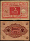 Germany 2 Mark - 1920 P#59a UNC Bank Note N#203574