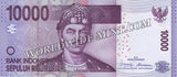 Indonesia 10000 Rupiah - 2010 P#150a UNC Bank Note N#203626