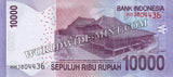Indonesia 10000 Rupiah - 2010 P#150a UNC Bank Note N#203626