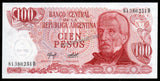 Argentina 100 Pesos 1977-1978 UNC Banknote N#203704