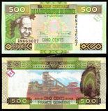 Guinea 500 Francs - 2015 P# 47a UNC Bank Note N#203780