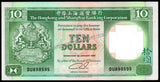 Hong Kong 10 Dollars - 1990 P#191c UNC Bank Note N#203841 #CN1369