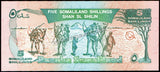 Somaliland 5 Shillings - 1994 P#1a UNC Bank Note N#203879
