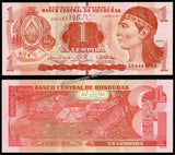 Honduras 1 Lempira - 2022 UNC Banknote N#203998