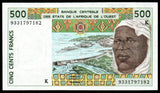 Western African States (Senegal) 500 Francs - 1993 P#710kc UNC Banknote N#204252