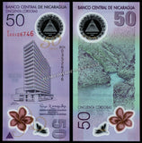 Nicaragua 50 Córdobas - 2009 P#207 UNC Polymer Commemorative Bank Note N#204267 #CN1371