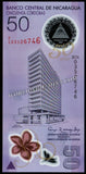 Nicaragua 50 Córdobas - 2009 P#207 UNC Polymer Commemorative Bank Note N#204267 #CN1371