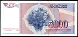 Yugoslavia 5000 Dinars - 1985 P#93a AUNC Bank Note N#204493
