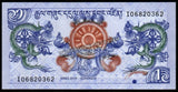 Bhutan 1 Ngultrum - 2019 P# 27c UNC Bank Note N#204513