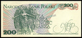 Poland 200 Zlotys - 1988 P#144c.2 UNC Bank Note N#204554