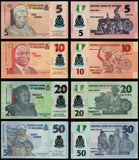 NIGERIA 5, 10, 20 & 50 NAIRA - 2024 Set of 4 UNC POLYMER BANK NOTE N#204035a