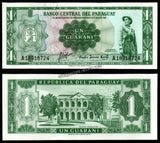 Paraguay 1 Guarani 1963 UNC Bank Note N#205003