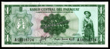 Paraguay 1 Guarani 1963 UNC Bank Note N#205003
