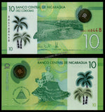 Nicaragua 10 Cordobas - 2019 P#209a UNC Polymer Banknote N#205097