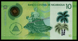 Nicaragua 10 Cordobas - 2019 P#209a UNC Polymer Banknote N#205097